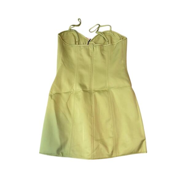 Finders Keepers Lime Green Satin Corset Mini Dress NWT Small - Picture 5 of 7